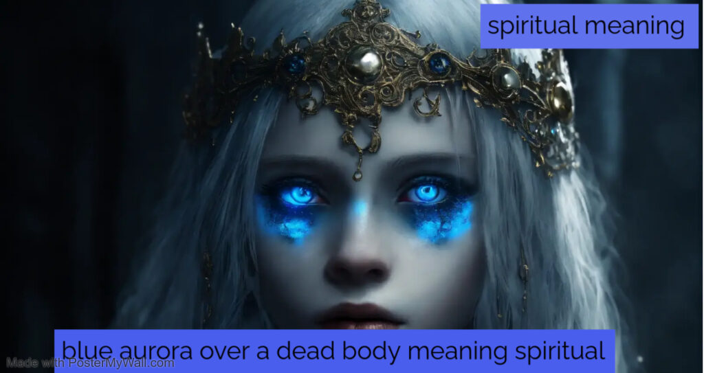 blue aurora over a dead body meaning spiritual