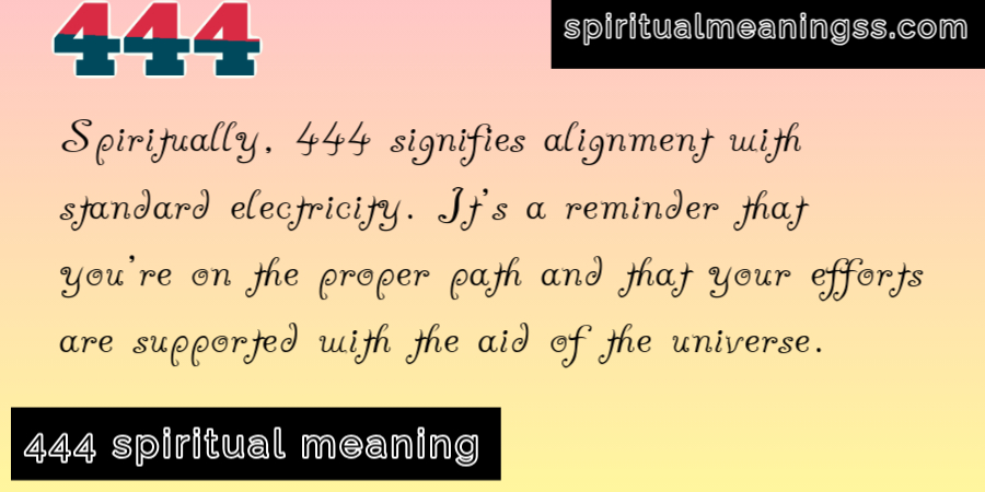 444 spiritual meaning