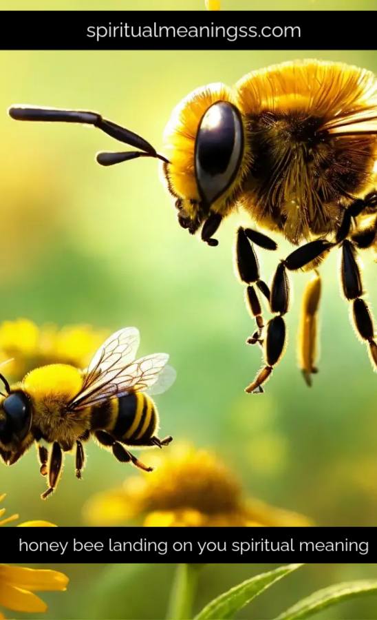 honey bee landing on you spiritual meaning