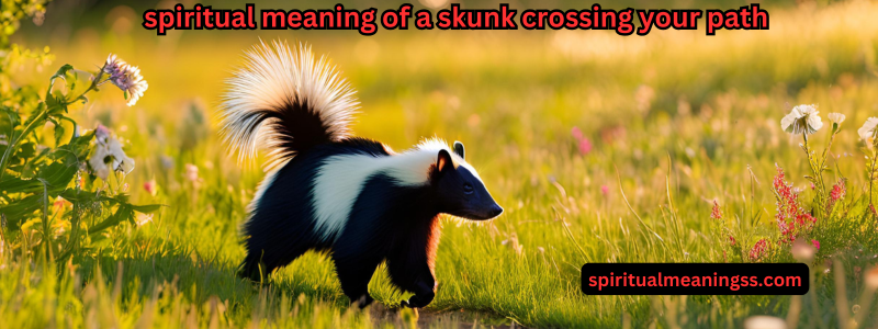 spiritual meaning of a skunk crossing your path