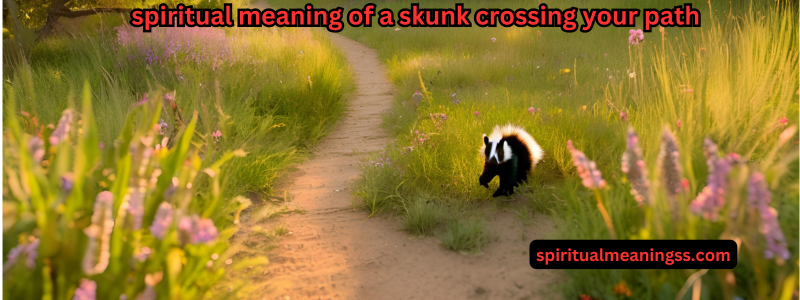 spiritual meaning of a skunk crossing your path