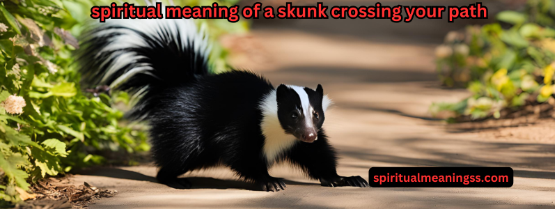 spiritual meaning of a skunk crossing your path