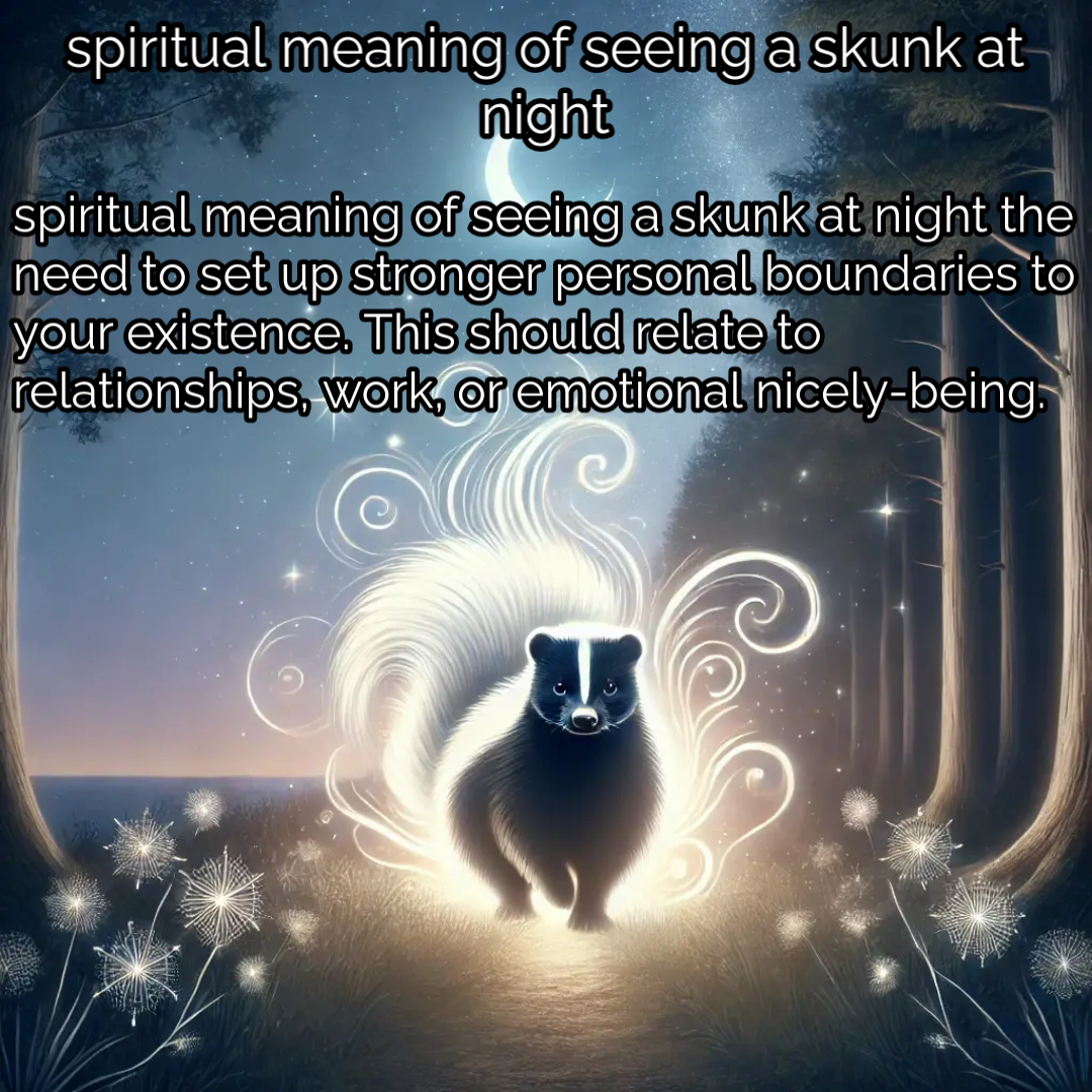 spiritual meaning of seeing a skunk at night