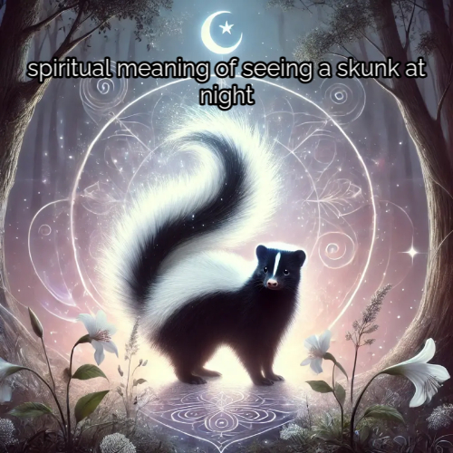 spiritual meaning of seeing a skunk at night