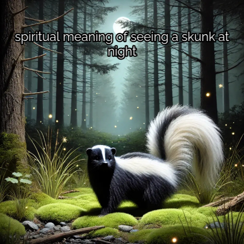 spiritual meaning of seeing a skunk at night