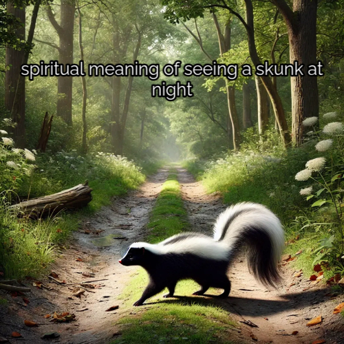 spiritual meaning of seeing a skunk at night