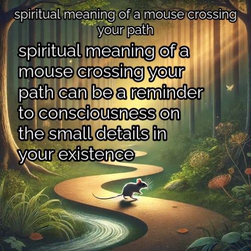 spiritual meaning of a mouse crossing your path